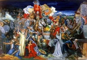 La Batalla de Vartanants (Año 451 - Siglo V) Óleo - 0,80 x 1,20